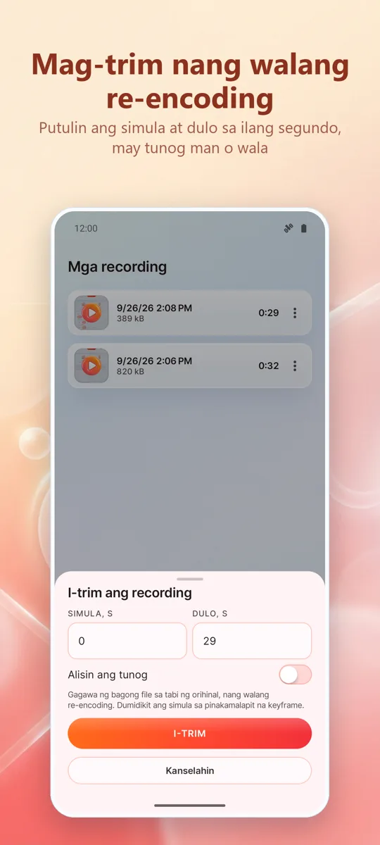Pang-rekord ng Screen: HD: screenshot 4