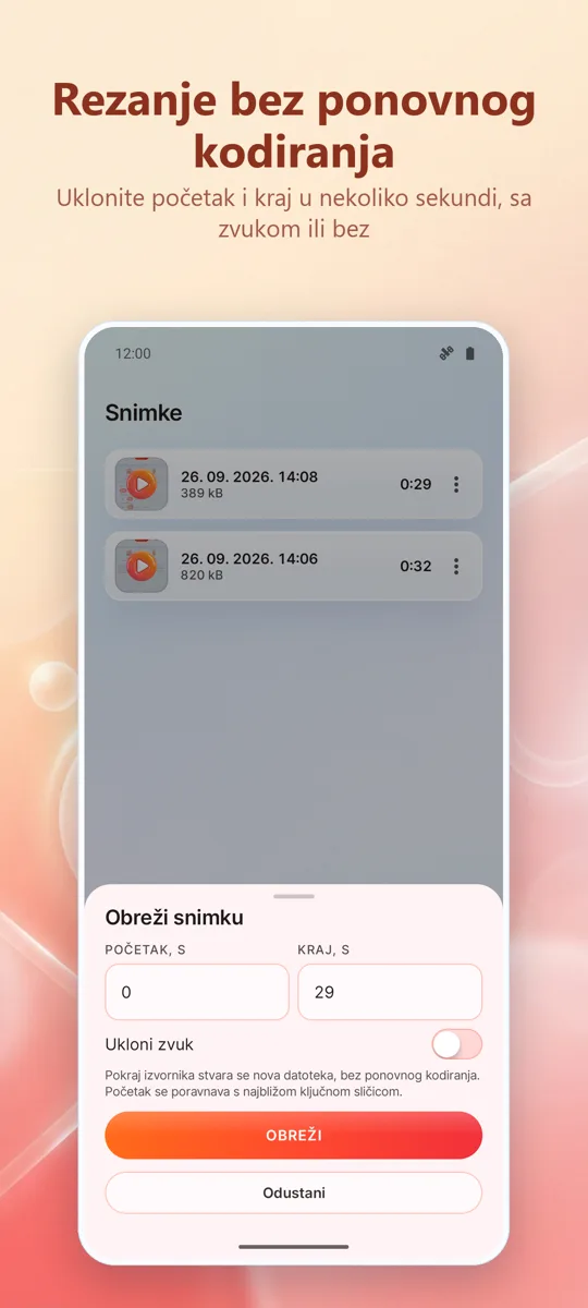 Snimač zaslona: HD snimanje: 