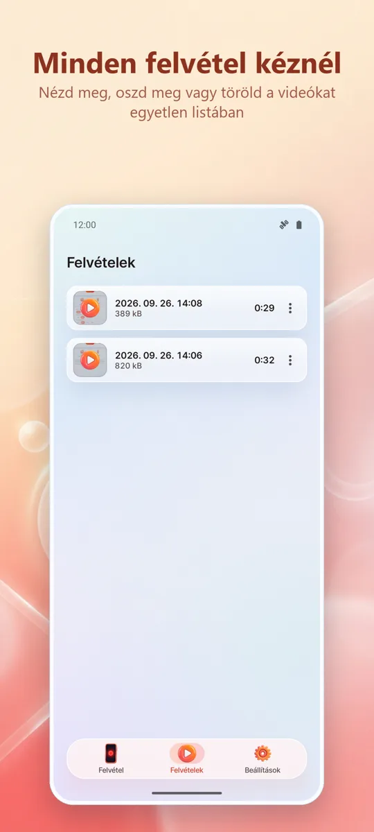 Képernyőfelvevő: HD Felvétel: képernyőkép 3