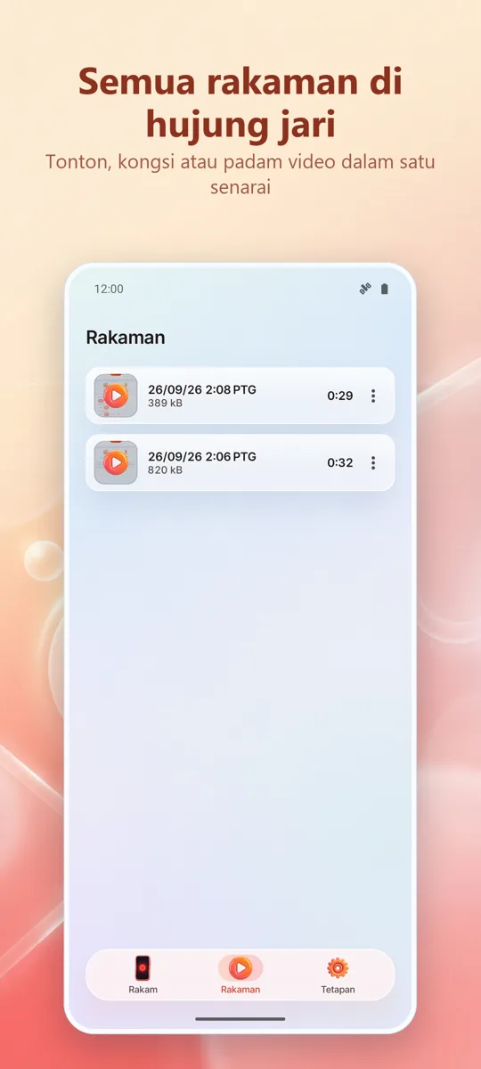 Perakam Skrin: Rekod HD: 