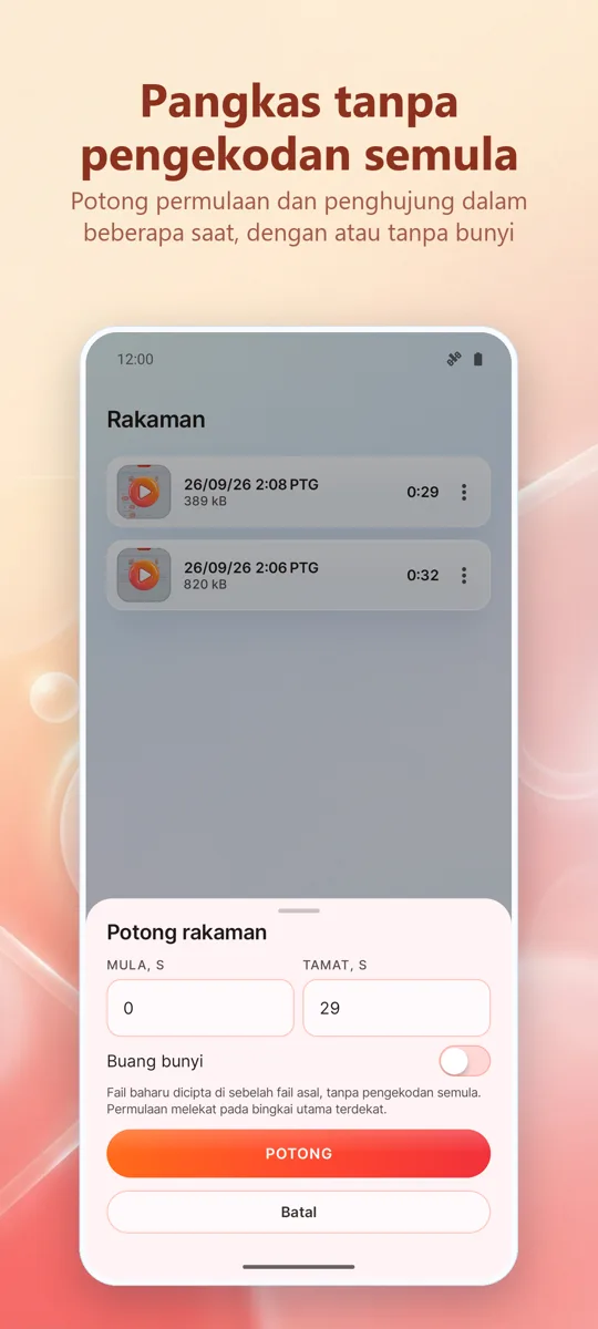Perakam Skrin: Rekod HD: 