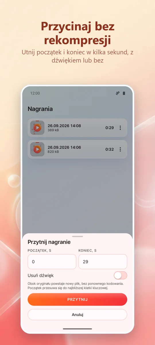 Rejestrator Ekranu: Nagraj HD: 