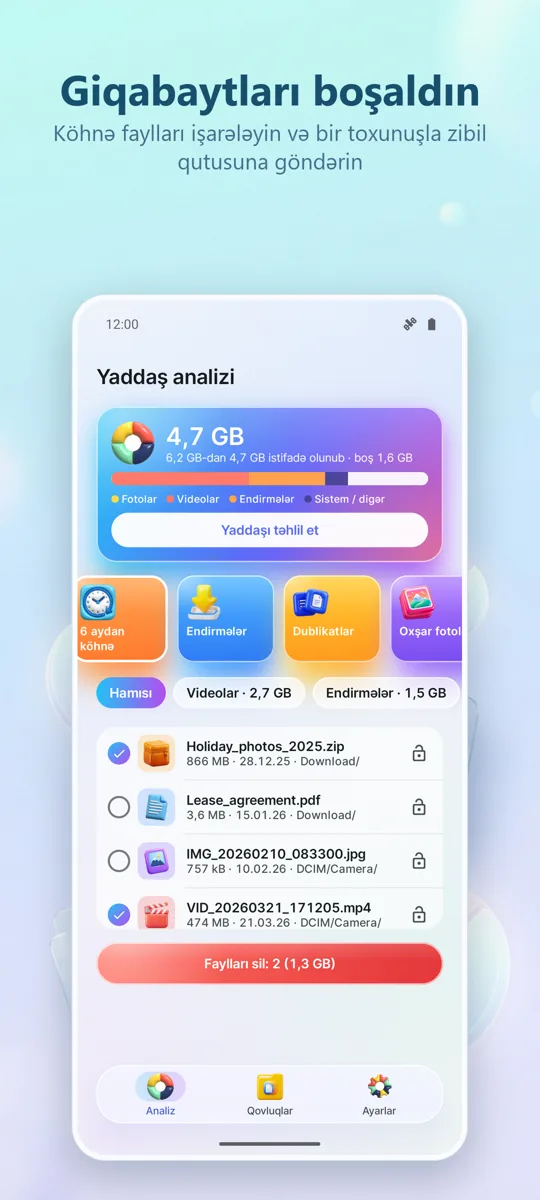 Yaddaş Analizatoru: ekran görüntüsü 4