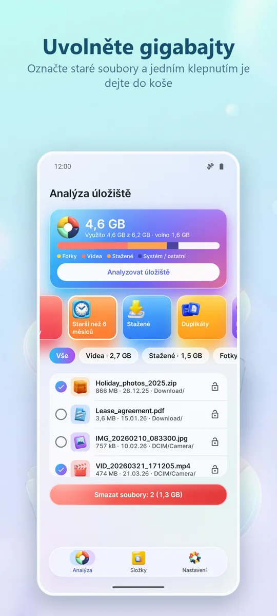 Analyzátor úložiště: Čistič: 