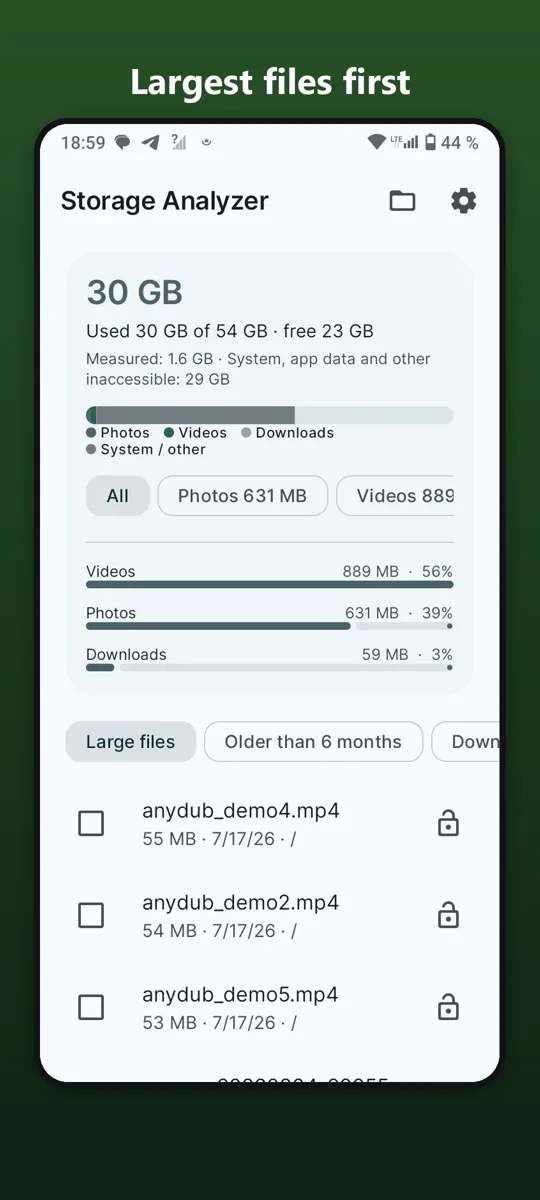 Storage Analyzer: Cleaner — screenshot 2
