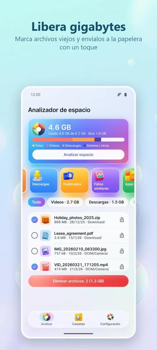 Analizador de Almacenamiento: 