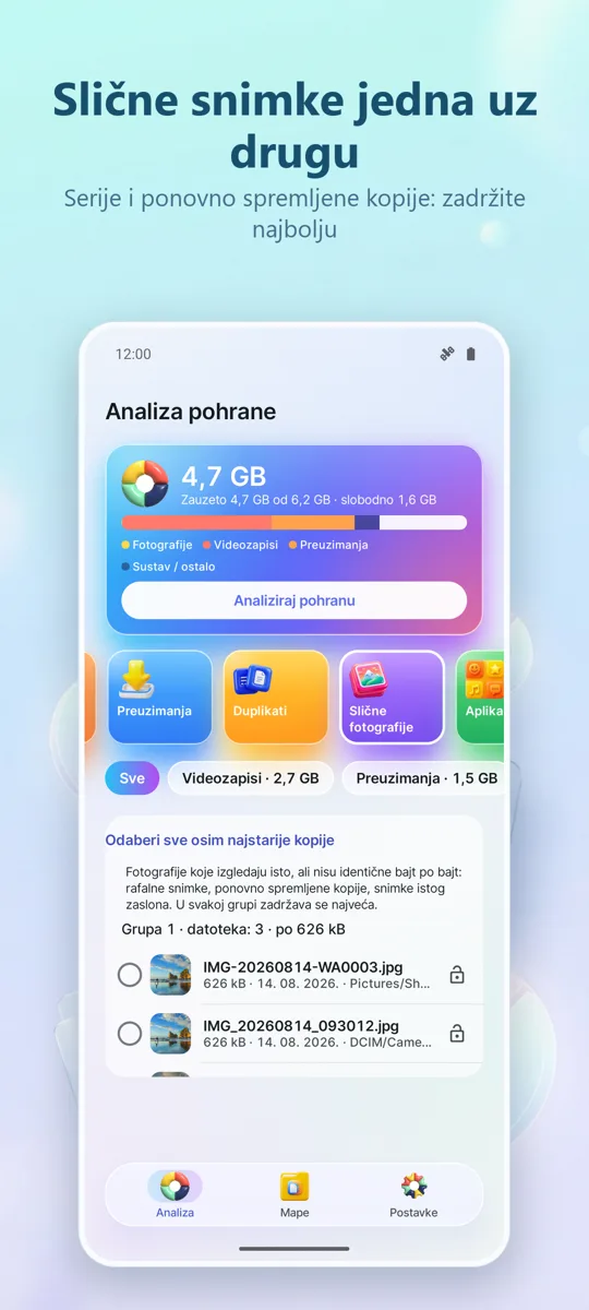 Analiza pohrane: Čistač: snimka zaslona 3