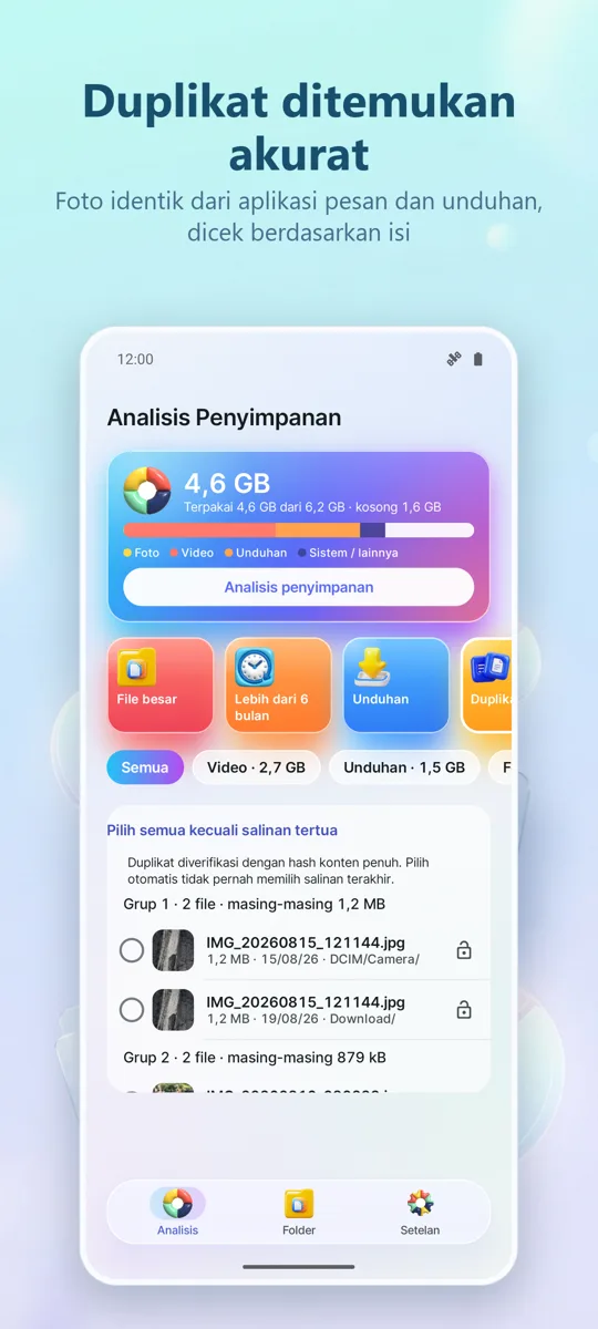 Penganalisis Penyimpanan: tangkapan layar 2