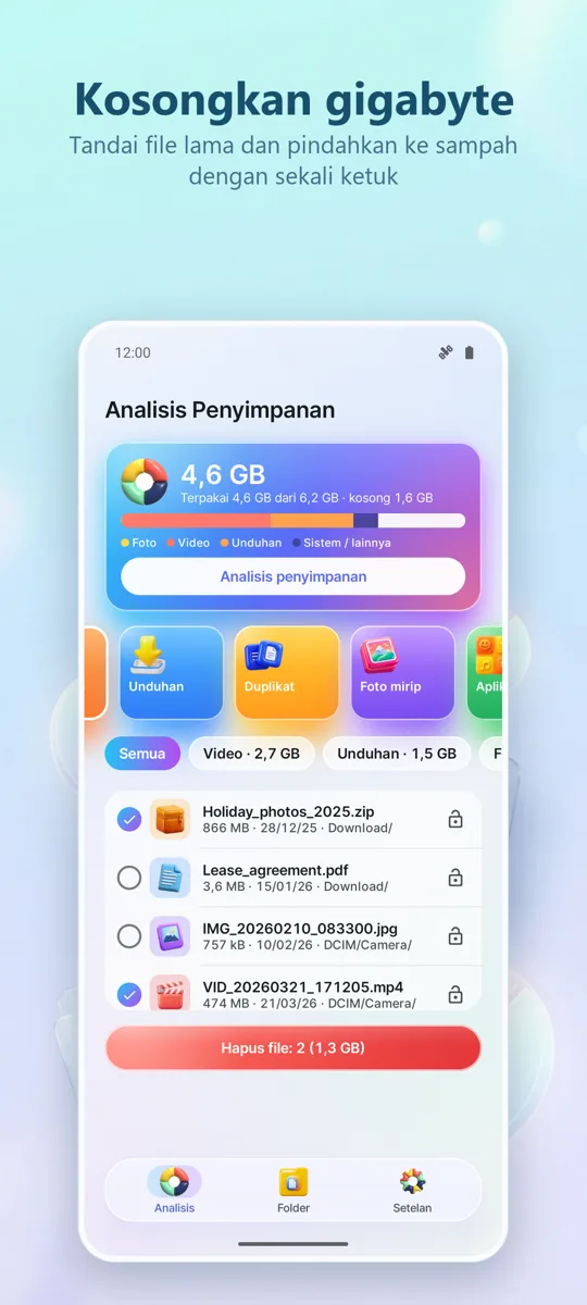 Penganalisis Penyimpanan: tangkapan layar 4