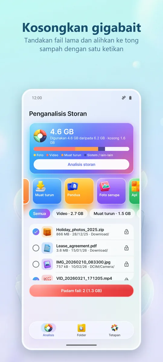 Penganalisis Storan: Pembersih: 