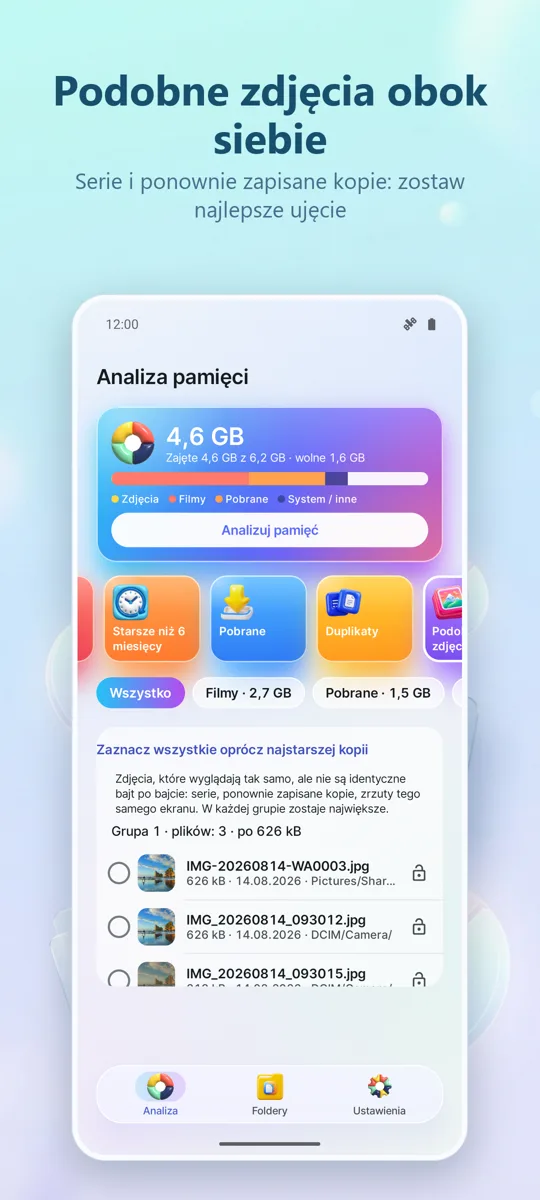 Analizator pamięci: Czyść: 
