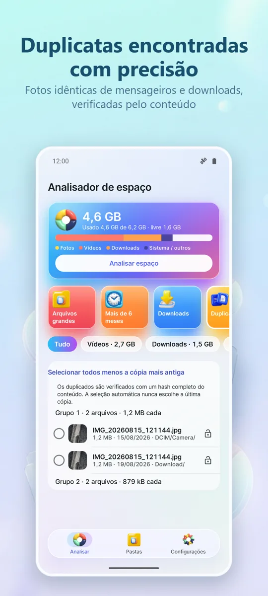Analisador de Armazenamento: captura de tela 2