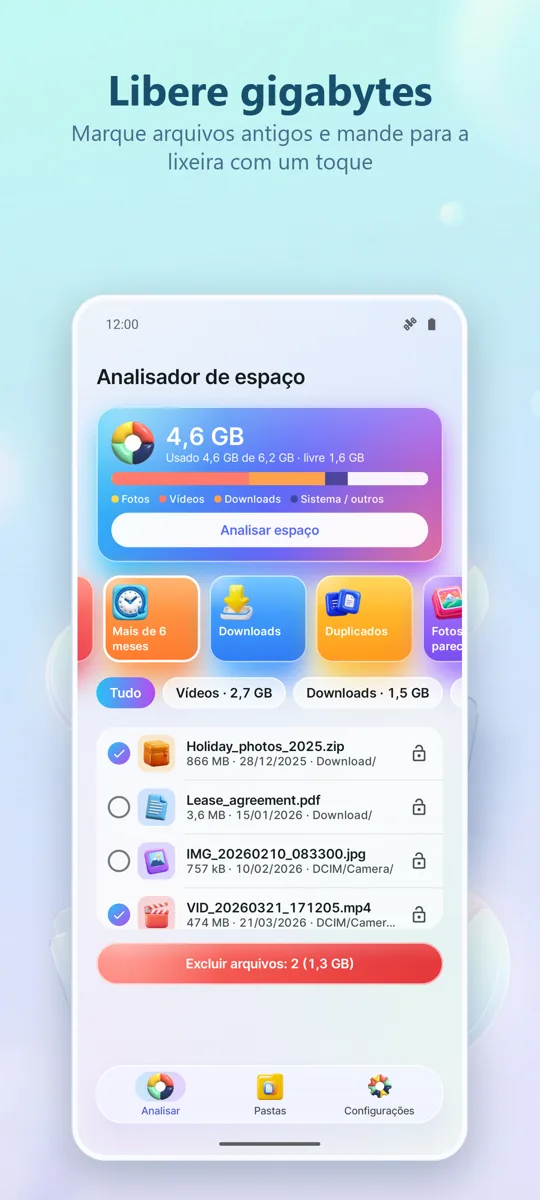Analisador de Armazenamento: captura de tela 4