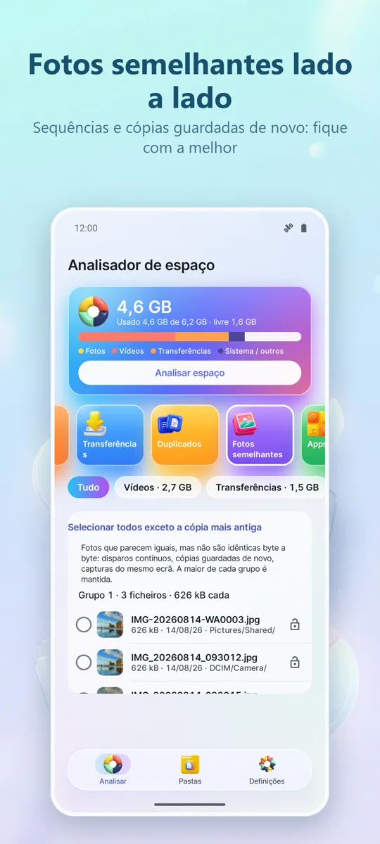 Analisador de Armazenamento: captura de ecrã 3