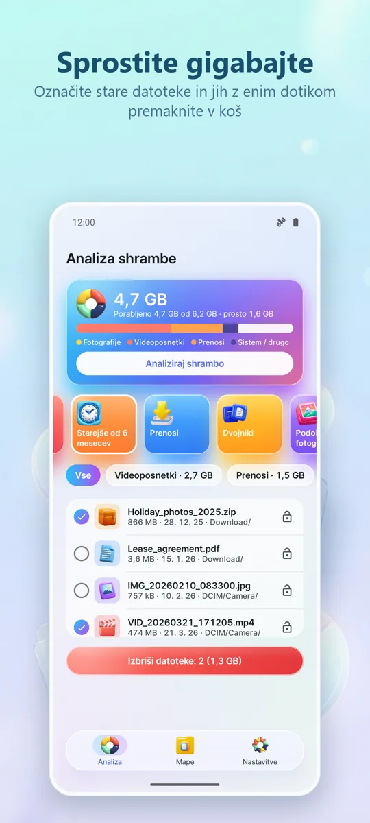 Analiza shrambe: Čistilec: posnetek zaslona 4