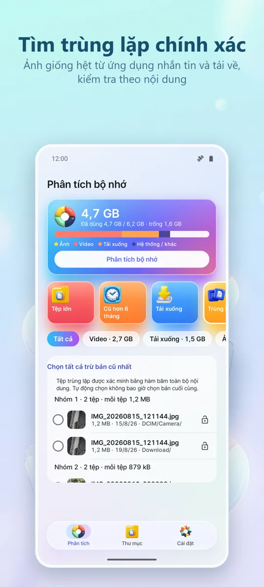 Phân tích Bộ nhớ: Dọn dẹp: ảnh chụp màn hình 2