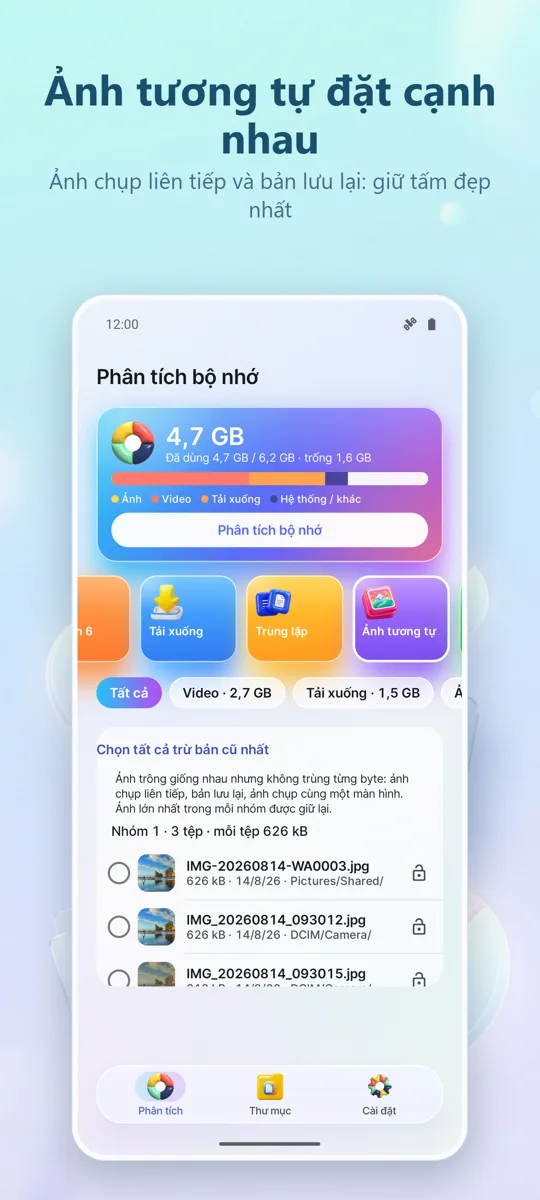 Phân tích Bộ nhớ: Dọn dẹp: ảnh chụp màn hình 3