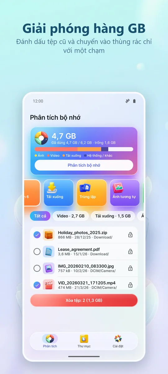 Phân tích Bộ nhớ: Dọn dẹp: ảnh chụp màn hình 4