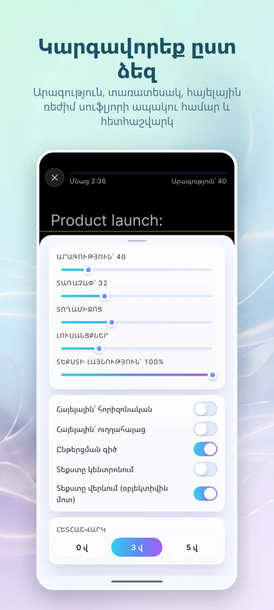 Տեսանյութի համար թելեփրոմփթեր: 