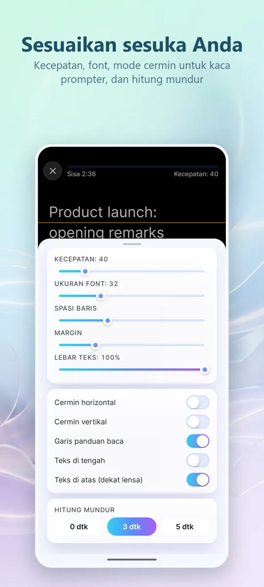 Teleprompter untuk Video: tangkapan layar 4