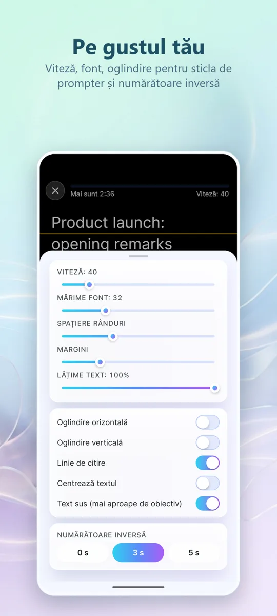 Teleprompter pentru video: 