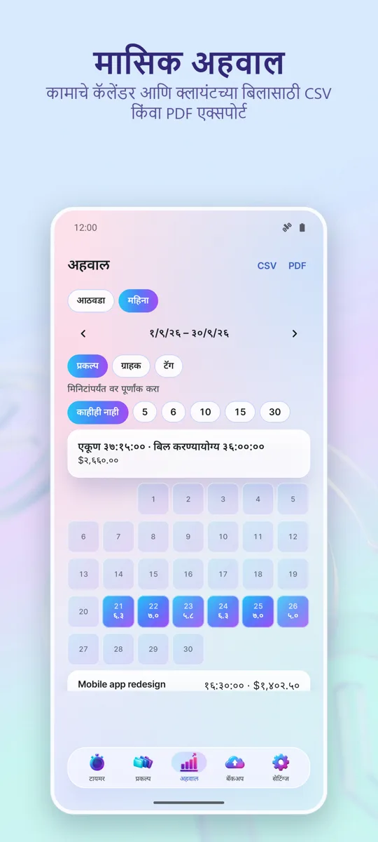 टाइम ट्रॅकर: कामाचे तास: 