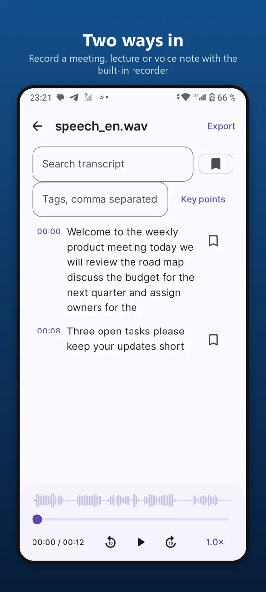 AI Transcription & Captions — screenshot 2
