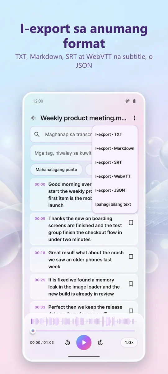 AI Transcription at Subtitle: 