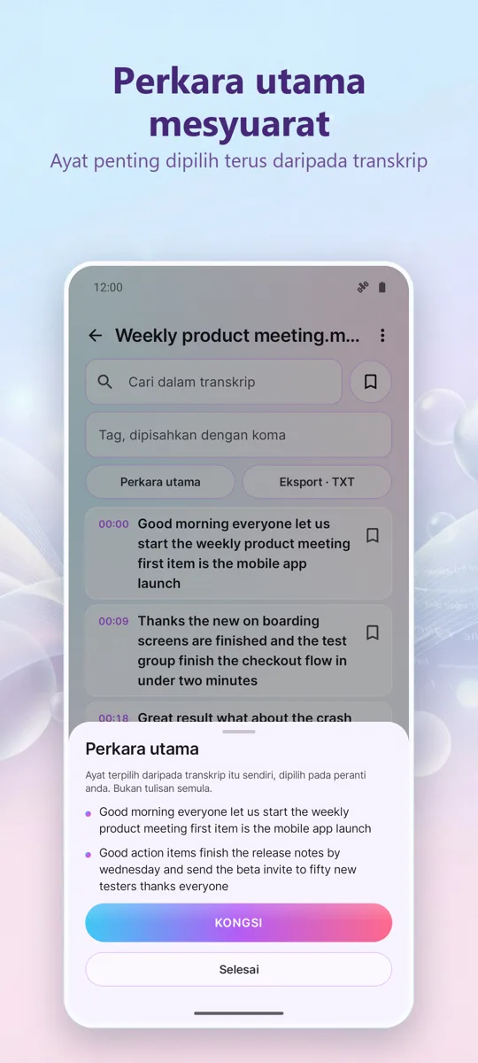 Transkripsi & Kapsyen AI: 