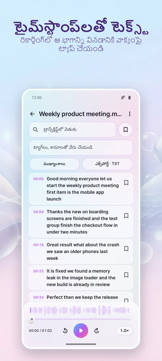 AI ట్రాన్స్‌క్రిప్షన్ &: 