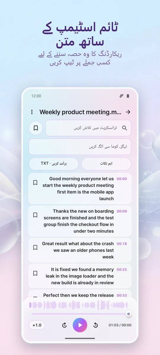 AI ٹرانسکرپشن اور کیپشنز: اسکرین شاٹ 2