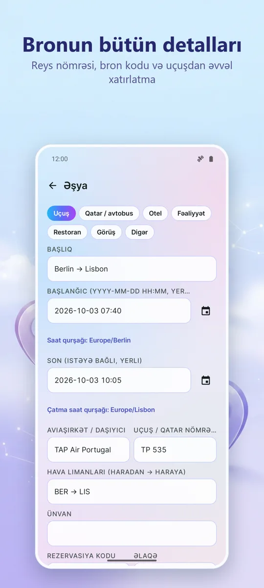 Səyahət planlayıcısı: 