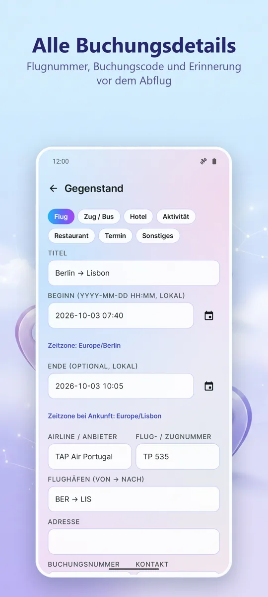 Reiseplaner: 