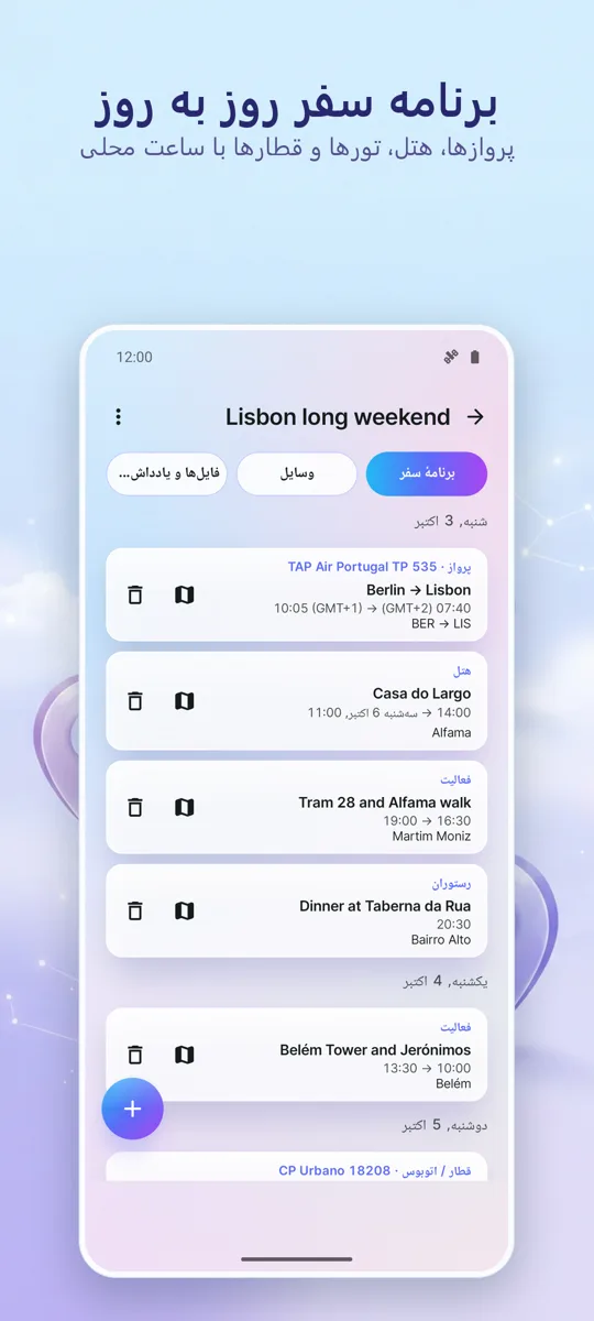برنامه‌ریز سفر: سازمان‌دهنده: 
