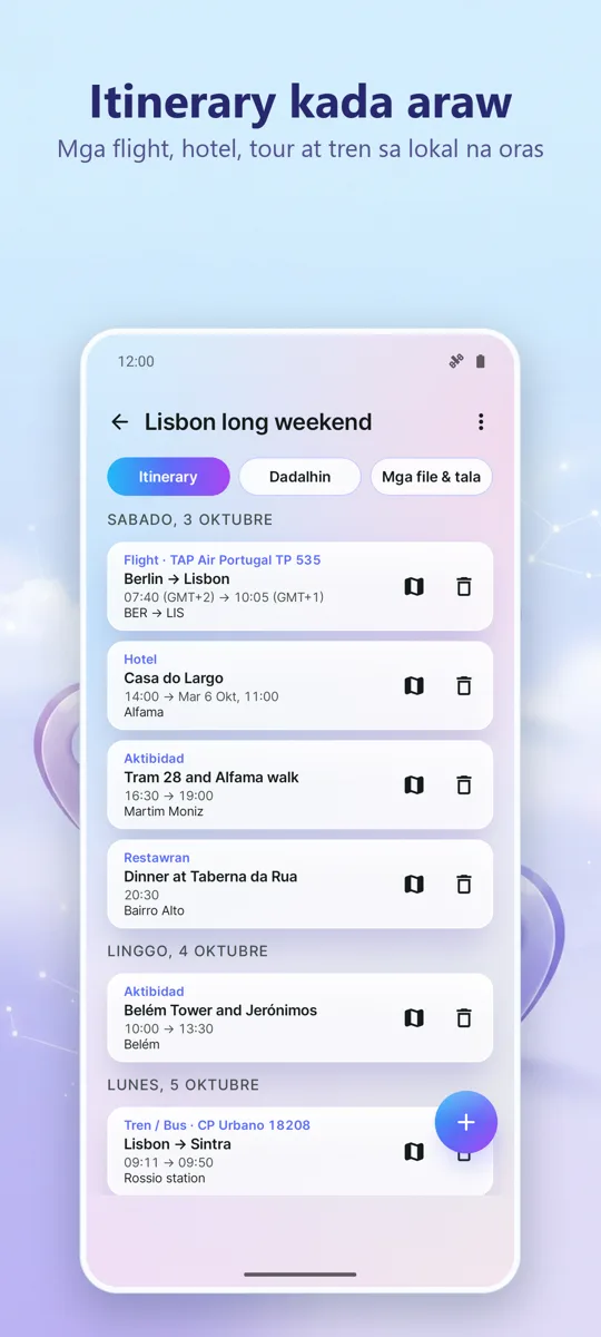 Trip Organizer: Tagaplano: screenshot 2
