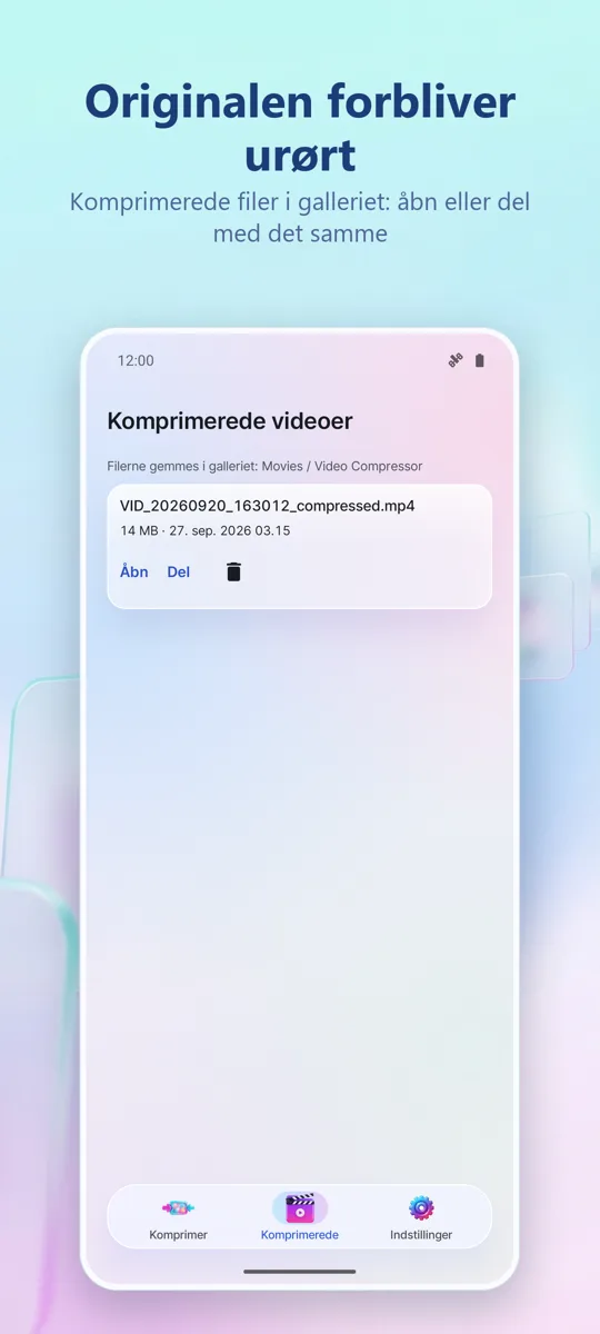 Videokompressor: skærmbillede 4