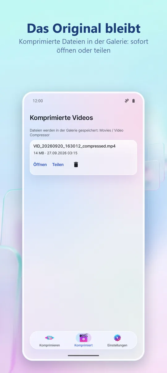 Video Kompressor: Screenshot 4