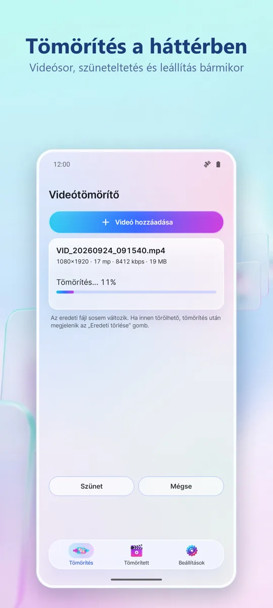 Videó Kompresszor: 