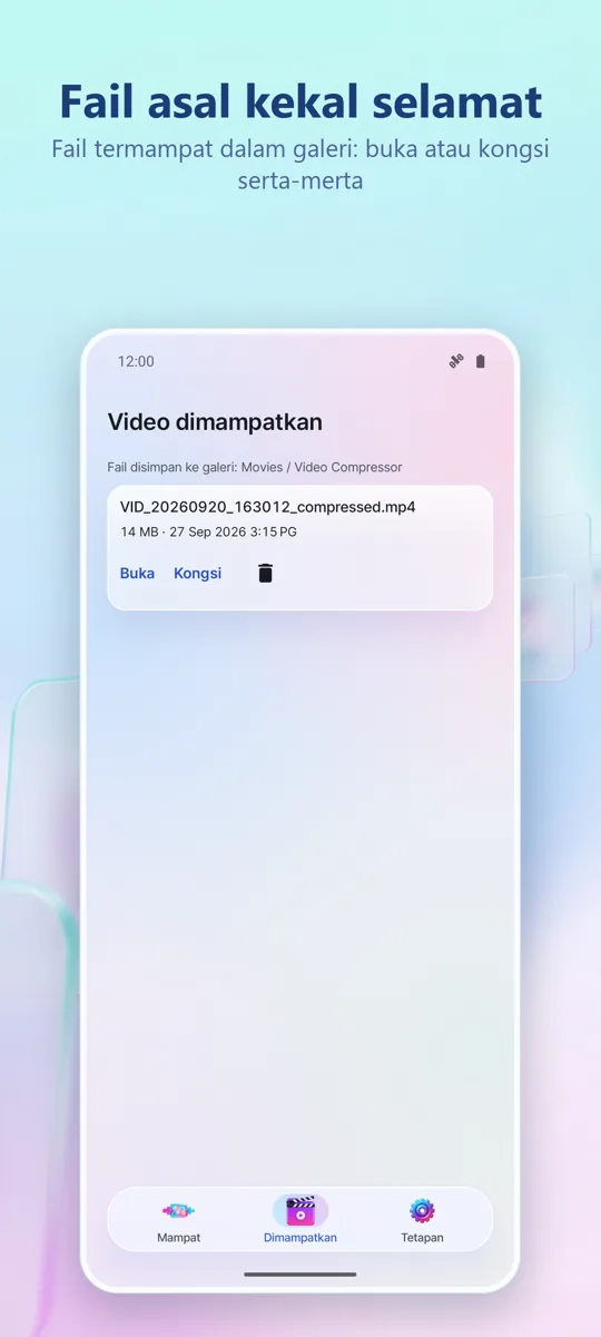 Pengecil Video: tangkapan skrin 4