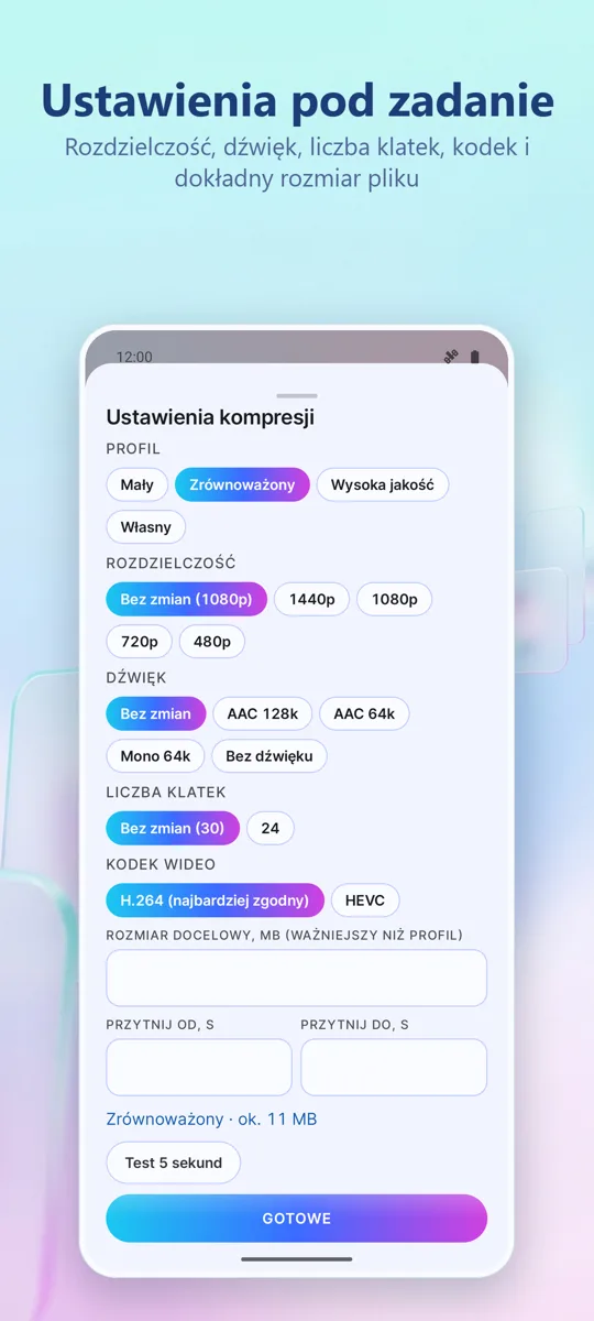 Kompresor Wideo: zrzut ekranu 2